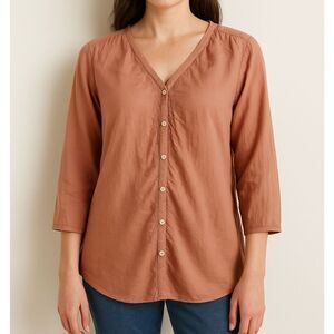 J. jill womens NWT Rayon Button down Top NWT Size Large